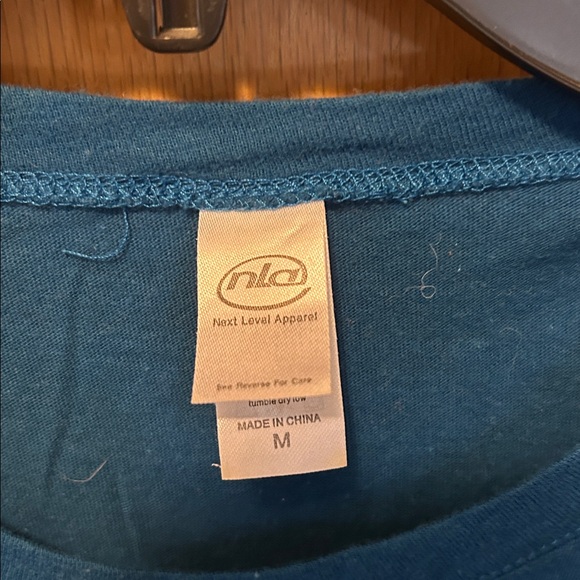 Next Level Apparel Teal Blue Crew Neck Tee - Picture 2 of 3